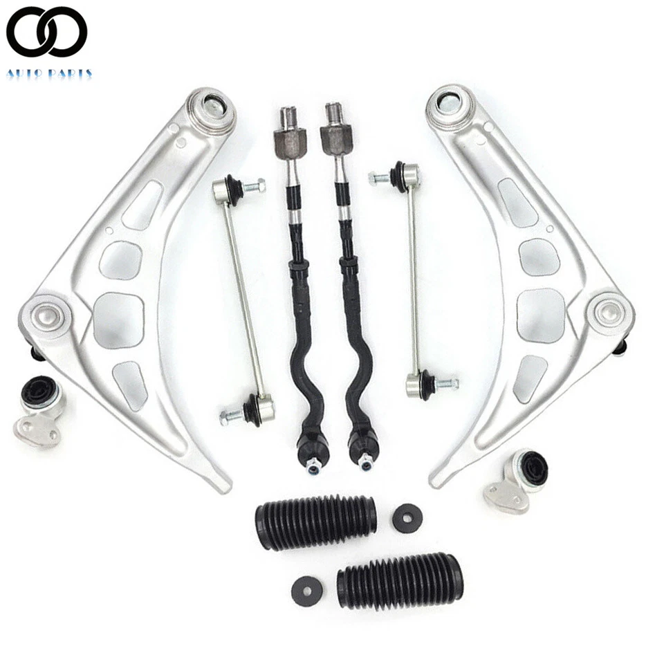 For BMW E46 3-Series Control Arm Ball Joint Sway Bar Tie Rod Boot Suspension Kit - Image 4 of 4