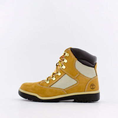 TIMBERLAND KIDS WATERPROOF FIELD BOOT HIGH MAC 6-7Y WHEAT NUBUCK BOYS GIRLS NEW