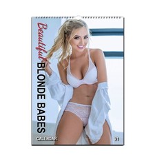 Beautiful Sexy Blonde Babes 2027/8  personalised Calendar Choose Start