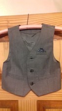 BOYS GREY WAISTCOAT AGE 3 YEARS