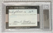 2012 LEAF CUT SIGNATURE HISTORY OF BASEBALL DIXIE HOWELL AUTO AUTOGRAPH BECKETT