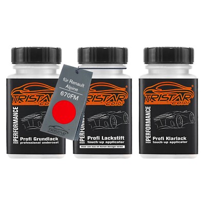 Autolack Lackstift Set für Renault Alpine 670FM Rouge Rfa Red Rfa 3 x 50ml
