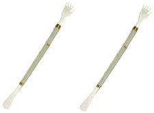TWO 22" Inch Back Scratcher With Shoe Horn EXTRA LONG Shoehorn With Hang Chain