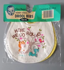 VGT. Gerber Drool Bibs. Set Of 2. In Package. Wear To Package.