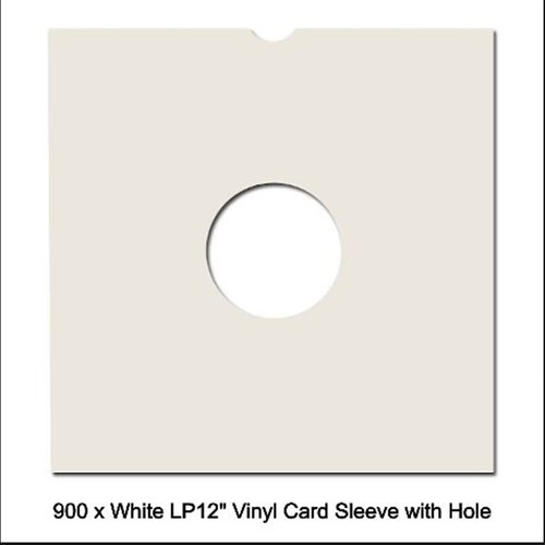 Weiße LP 12"" Vinyl Schutz Karte Hülle Abdeckungen mit Loch kratzfest versiegelt - Bild 51 von 54