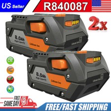 2PACK For Ridgid R840087 8.0Ah Lithium Battery Rigid 18Volt R840085 Power Tools