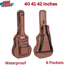 Bekith Acoustic Guitar Bag 40 41 42 Inches, 6 Pockets Guitar Case Waterproof