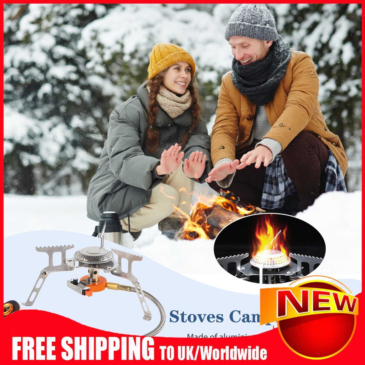 Stainless Steel Camping Stove Portable Split Backpacking Stove for Hiking  Picnic | eBay
