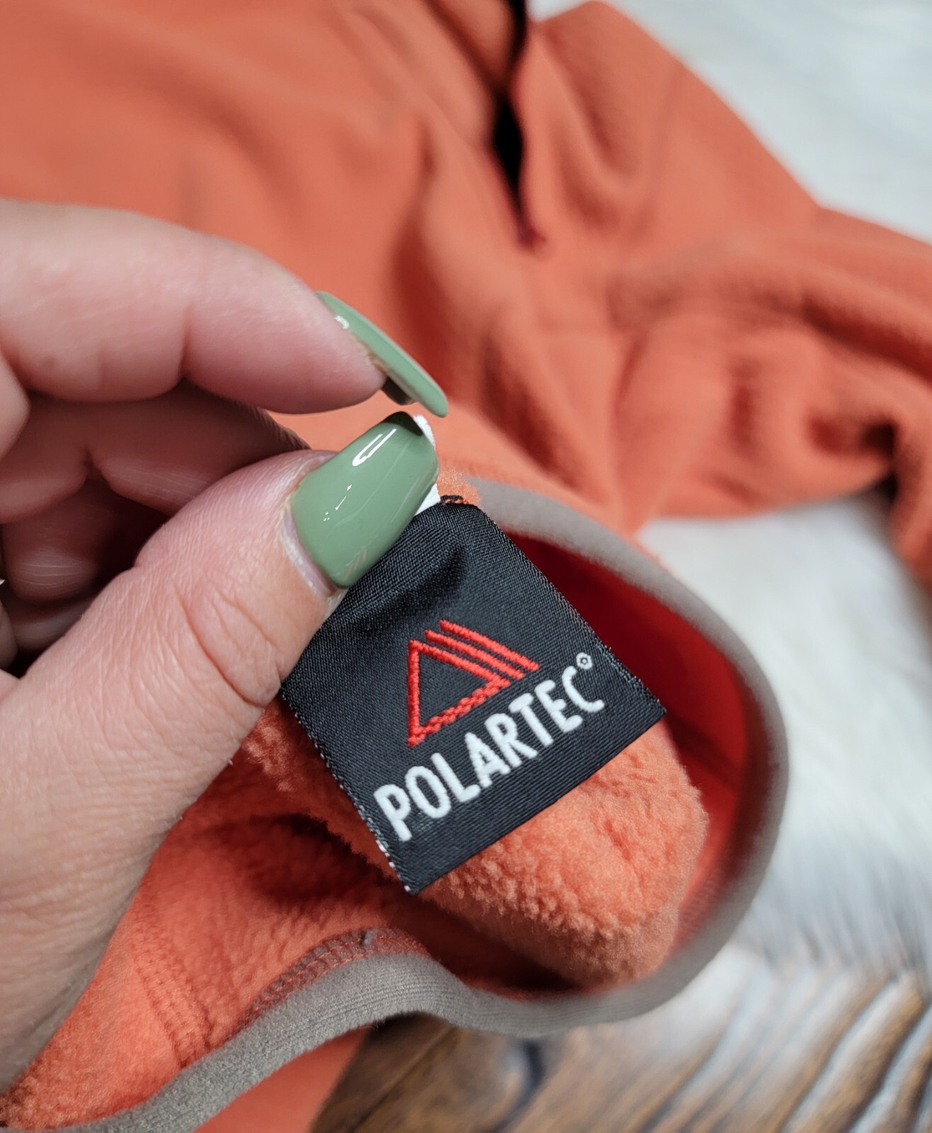 ARC'TERYX Arcteryx Polartec Pullover in Pile Donna Taglia Media Arancione Scollo Zip Laterale