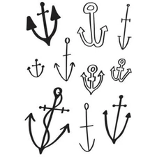 #153 Darice Embossing Folder Essentials  " ANCHORS BACKGROUND "  #30023112