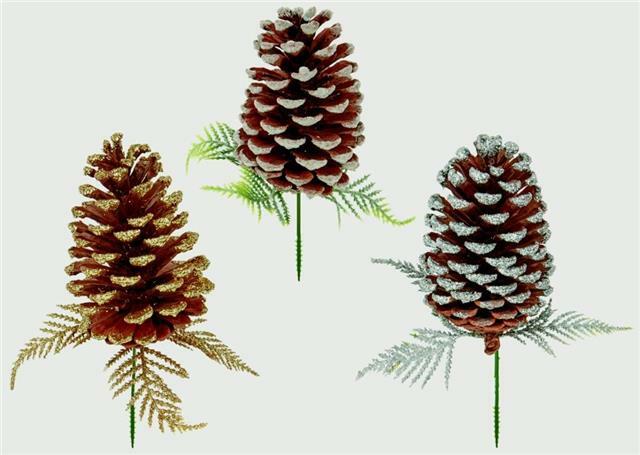 Premier Decorations Christmas Pine Cone Picks