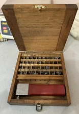 Numberall 23HT2 1/16” Letter / Number Steel Type Stamp Set W/ Punch Handle