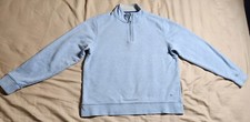 Brooks Brothers Blue Sweatshirt Men's 1/4 Zip Size Medium Fleece Pullover