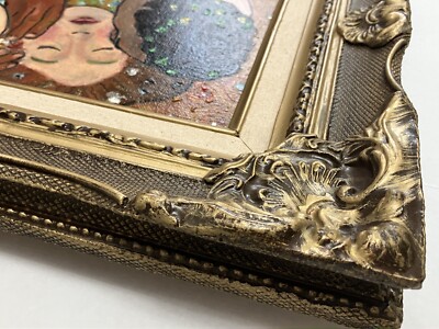 Original Artwork! The Kiss interracial version romance couple