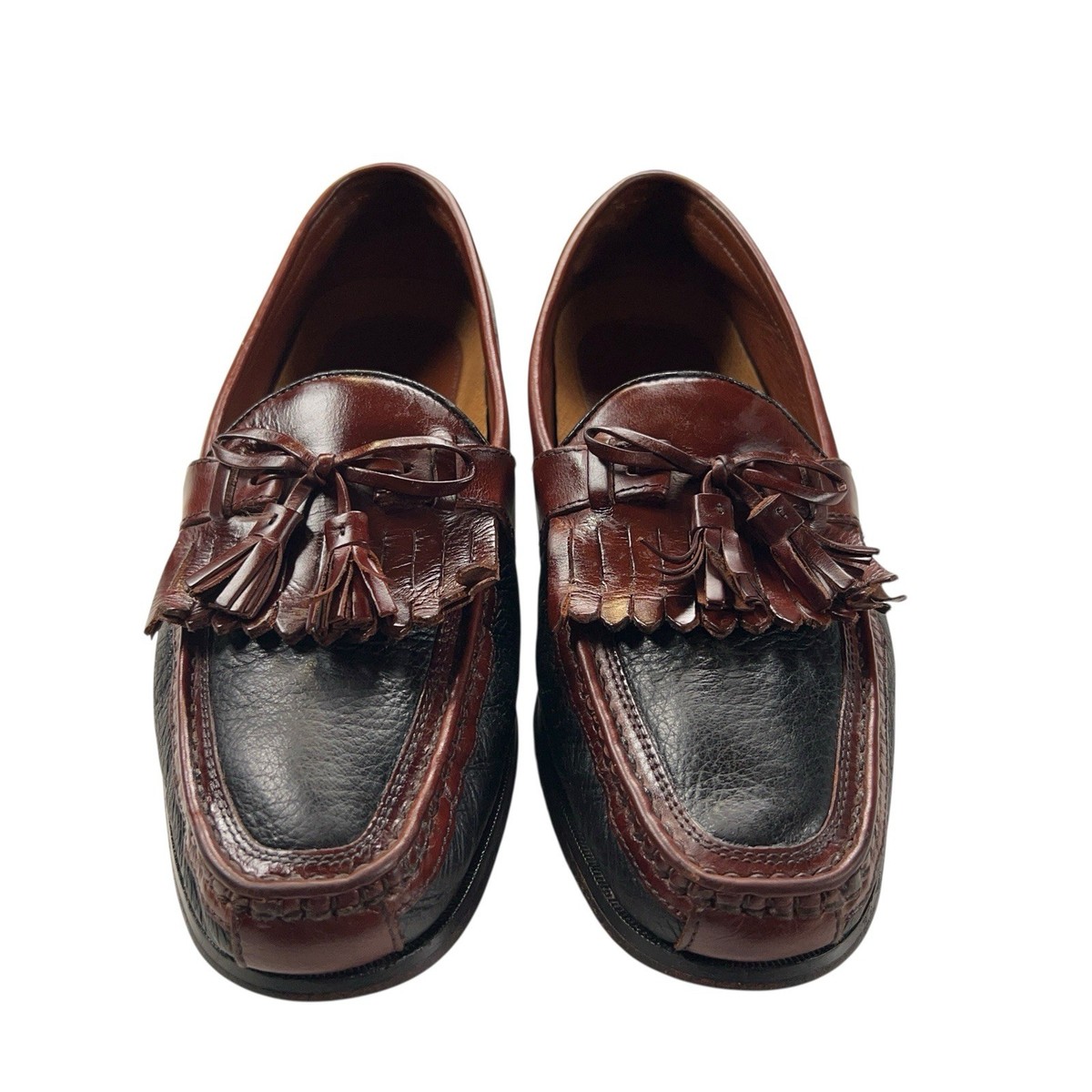 Mens Johnston & Murphy Aragon II Kiltie Tassel Black Smooth/Antique Mahogany 9.5 JOHNSTON MURPHY MEN main image 3