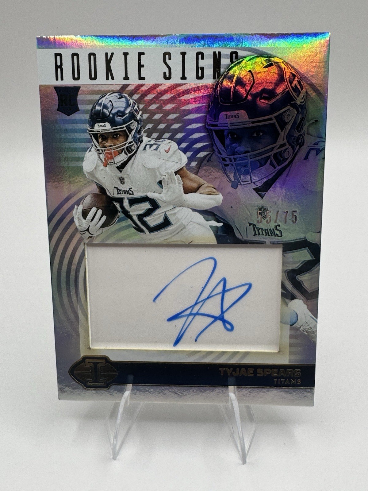 2023 Panini Illusions Tyjae Spears #RS-TSP Rookie Signs /75 Autograph RC Titans
