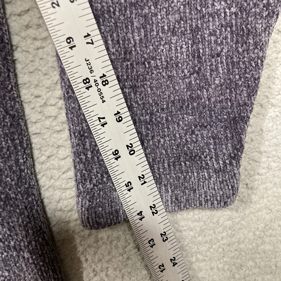 Cárdigan de terciopelo con botones morados 2X Denim & Co suéter para mujer cómodo relajado Foto 4 de 4