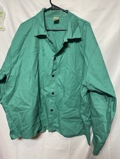 Green Flame Resistant Workwear Or Light Welding Jacket