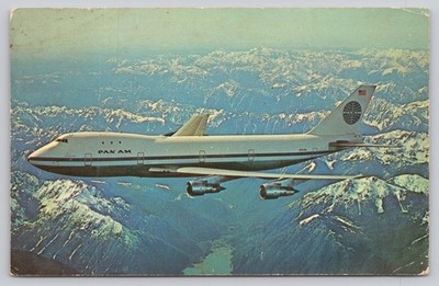 PAN AM BOEING 747 東京国際空港 記念プレート Vintage 1970 Pan Am Boeing 747 Jet Postcard - Schaaf Post Card Co