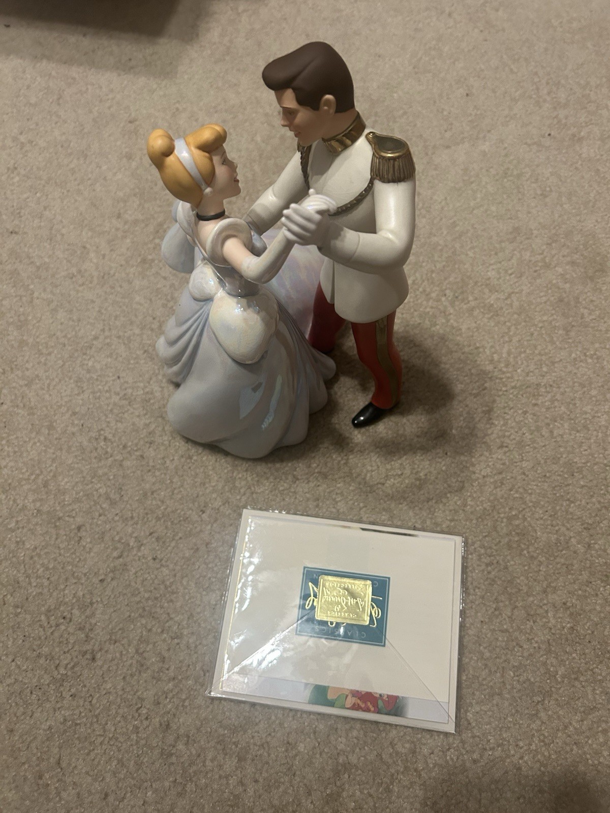 Disney -Cinderella And Prince Charming,  “So This Is Love”, With COA *READ DESC*