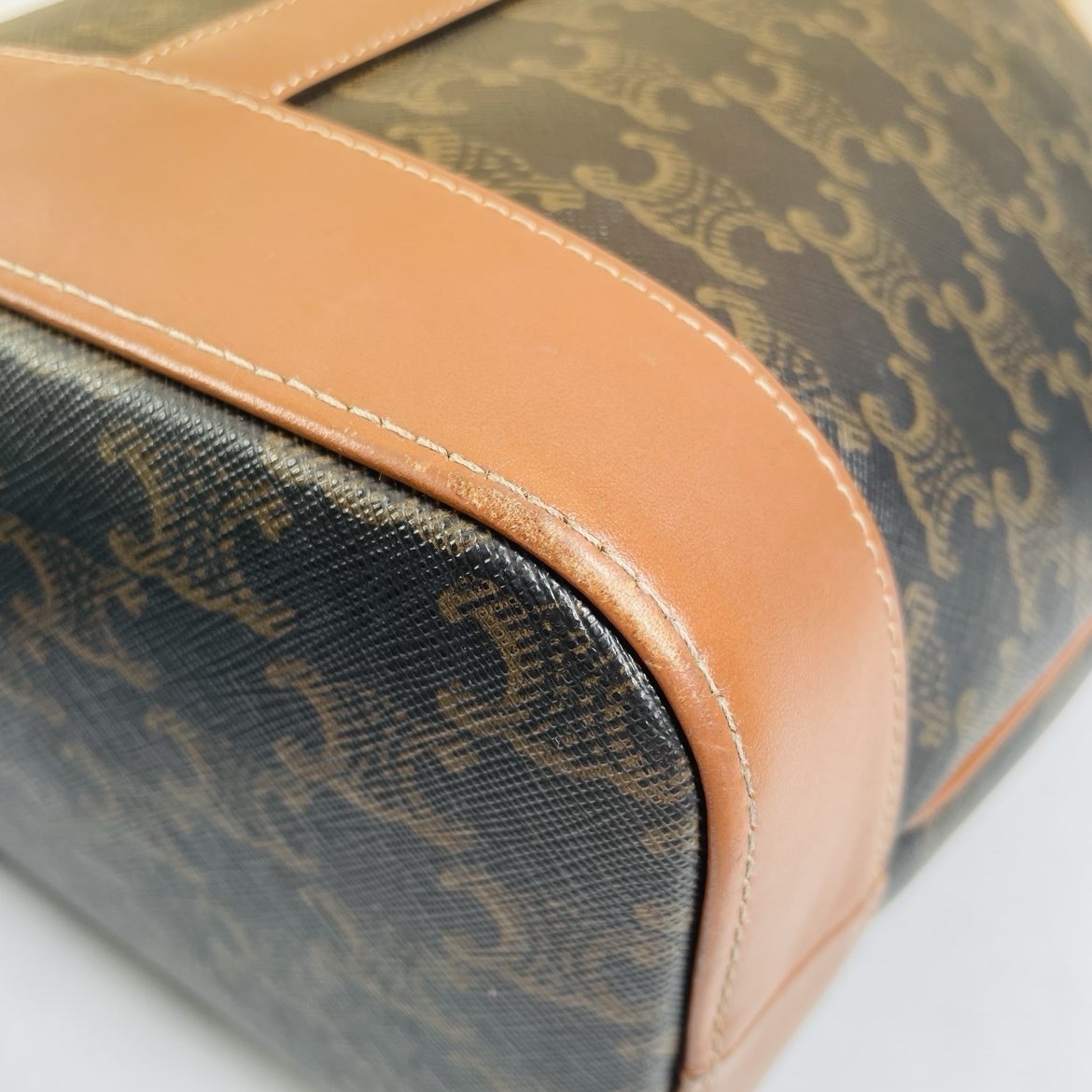 Authentic Celine Triomphe Monogram Bucket Bag – B… - image 14
