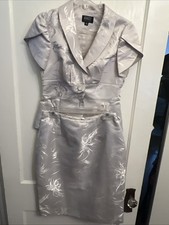 Adrianna Papell Occasions Champagne 2pc Piece Formal Suit Size 6/8