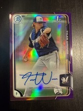 2015 Bowman Chrome Prospects Autographs Tyler Wagner Purple 032 /250 #BCAP-TW