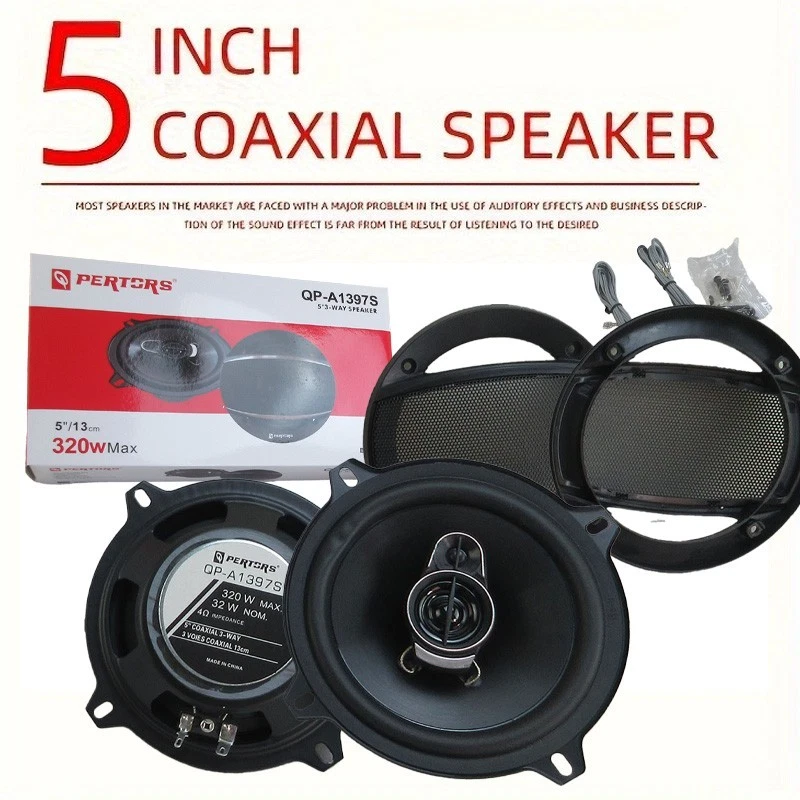 5" Car HiFi Stereo Coaxial Speaker 4 Way 320W MAX For Car Door Audio Upgrade New - Image 4 of 4