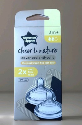 Tommee Tippee Advanced Anti-Colic Med-Flow Baby Bottle Teats