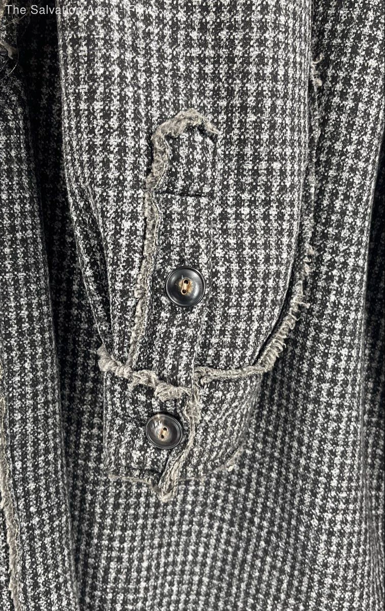 True Grit Mens Gray Houndstooth Sherpa Lined Button Front Jacket Size Medium image 4