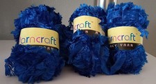 4 x 50g BALLS OF YARNCRAFT FANCY YARN (ROYAL NAVY)