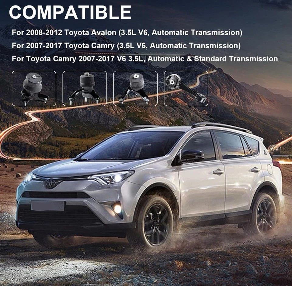 Engine Motor and Transmission Mount Toyota Sienna 3.5L Hydraulic 2011-2014 - Image 3 of 4