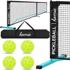 Homie Portable Pickleball Net Set with 4 Balls, Backpack Carrying Bag, 22 FT Reg