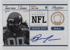 2012 Playoff Prestige NFL Passport Signatures Robert Turbin #28 Auto 0v1