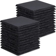 Slate Drink Coasters Set - 24 Pieces