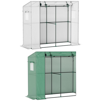 #ad Outsunny Portable Greenhouse Small Green House 6.6#x27; x 2.5#x27; x 5.6#x27; $54.99