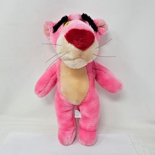 Vintage Pink Panther Plush 10" Plastic Eyes 1994 Stuffed Animal Toy