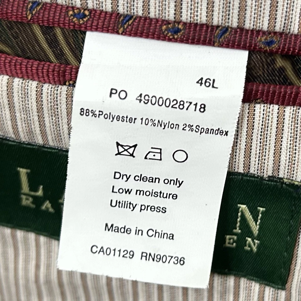 Abrigo deportivo LRL Ralph Lauren 46L marrón pana dos botones ventilados mezcla de poliéster Foto 4 de 4