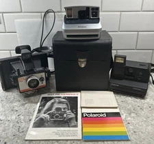 Vintage LOT (3) Polaroid Cameras: Impulse QPS/One 600 Pop Up/Super Shooter Plus