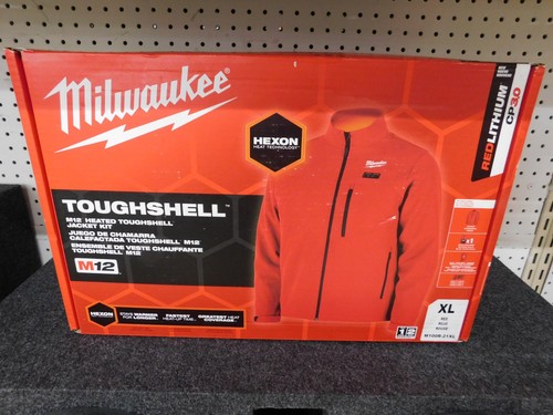 Milwaukee M12 Heated TOUGHSHELL Jacket Kit - Red, XL with 3.0Ah Battery & Charge