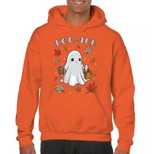 Boo-Jee Cute Ghost Unisex Hoodie Halloween Trick or Treat Cozy Pumpkin