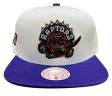 Mitchell & Ness Wht/Pl NBA Toronto Raptors 50th Anniversary HWC Snapback - OSFA