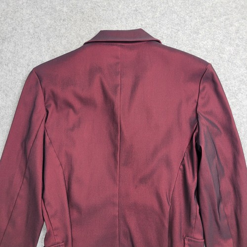 Vintage 90s Y2K Red Black Mini Skirt Suit Womens 7 Mid Length Long Jacket Career - Picture 17 of 24