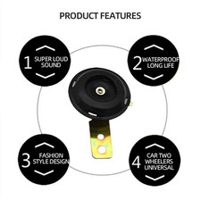 HORN 12V Waterproof Loud 105dB Universal Motorcycle Car UTV ATV Boat Auto Bike