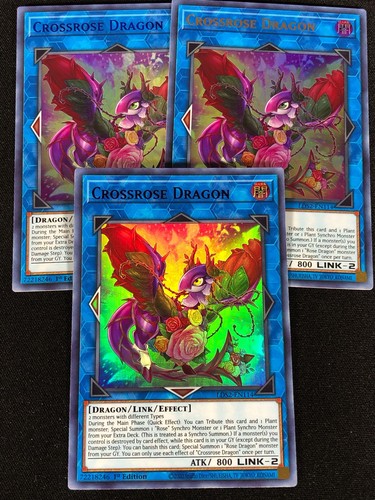 Yugioh Kreuzrosendrache LDS2-DE114 1. ULTRA x3 (NM)