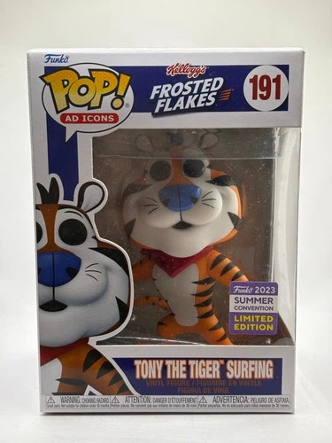 Funko POP! Ad Icons Frosted Flakes #191 Tony The Tiger Surfing 2023 Summer Con