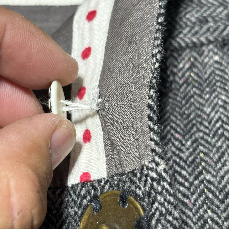 Minifalda para mujer American Eagle mezcla de lana talla 10 gris espiga tweed Foto 4 de 4