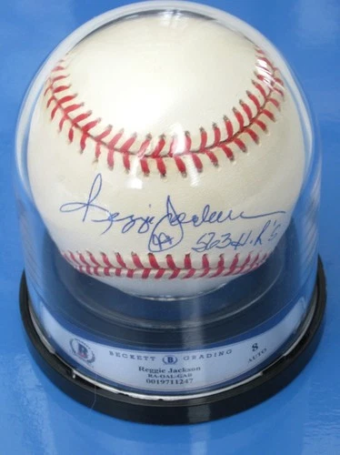 Reggie Jackson #44 “563 HR’” Auto Signed Baseball Encapsulated Beckett BGS & PSA