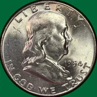 1954 Franklin Half Dollar Brilliant Uncirculated BU Coin #42074