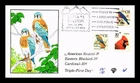 US COVER AMERICAN KESTREL TRIPLE FIRST DAY ISSUE PUGH HAND PAINTED